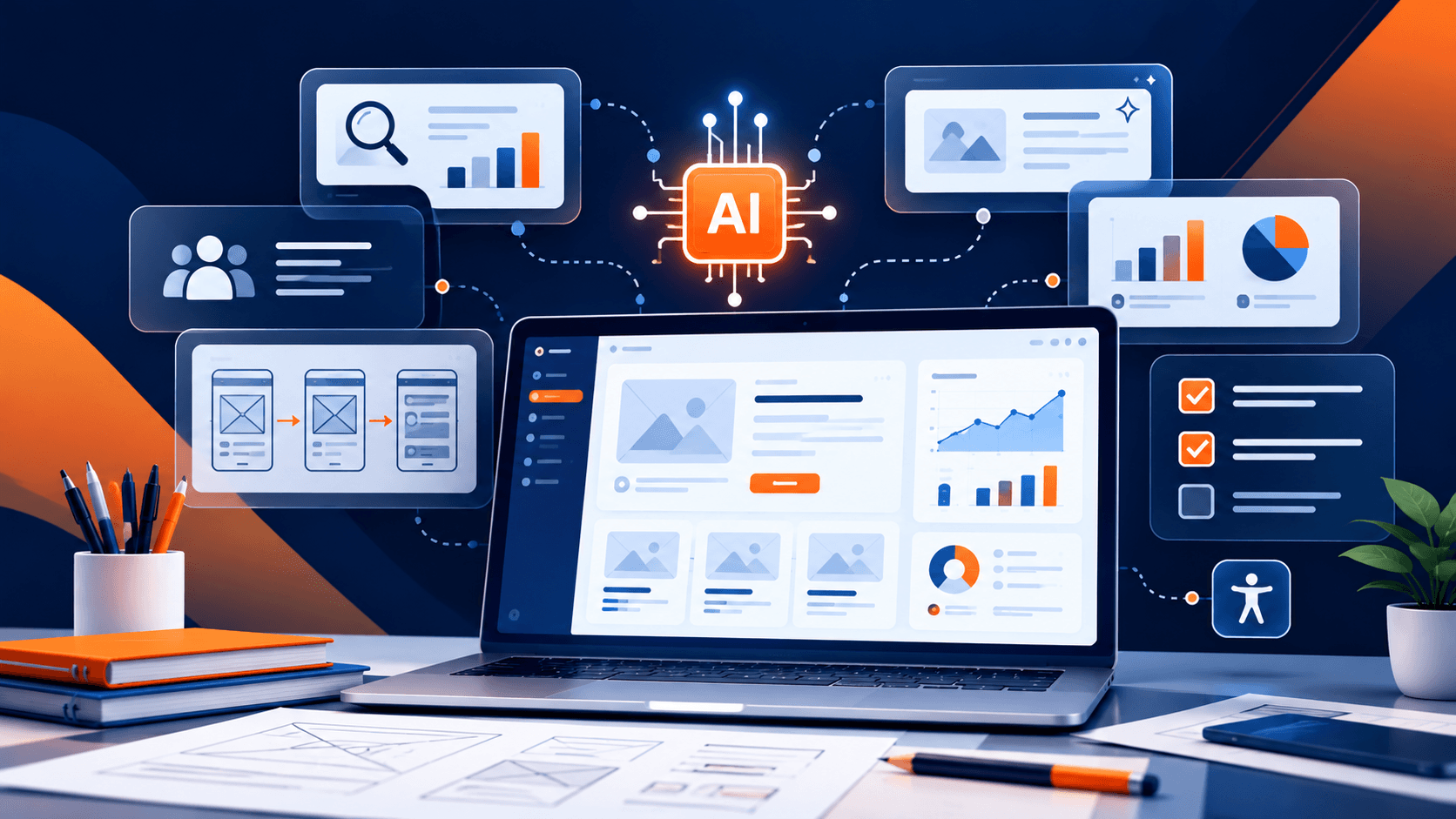 AI-assisted UX design workspace