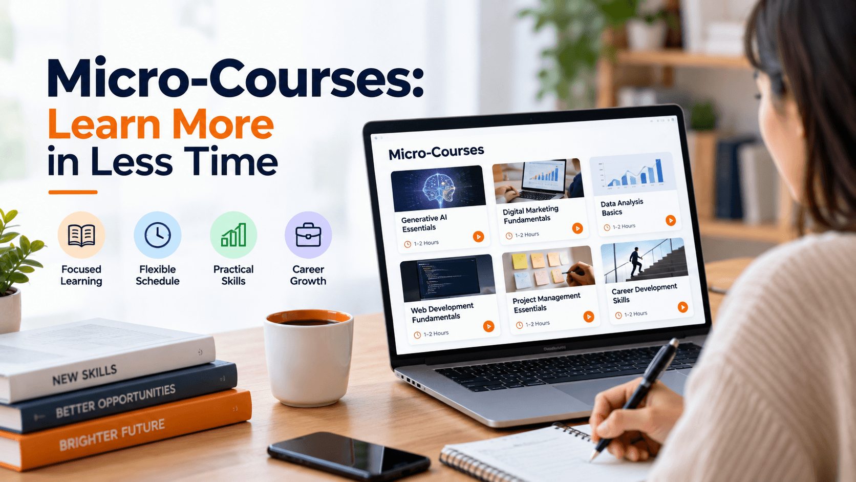 Micro-courses for focused learning, practical skills, and career development