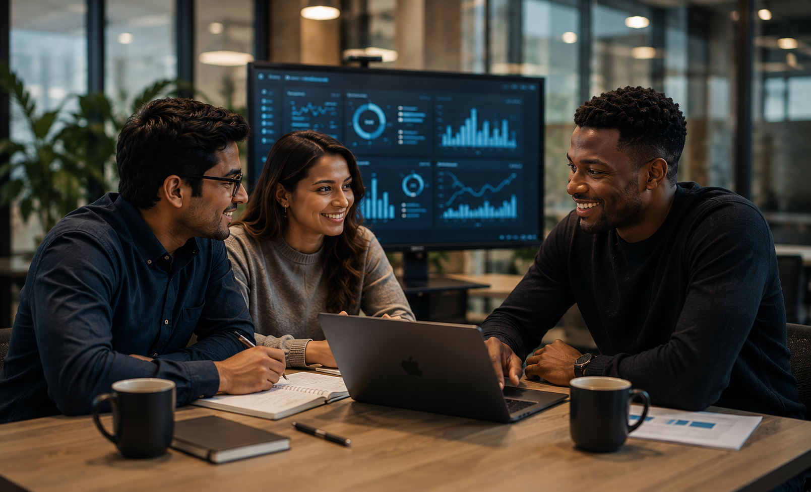 Employer reviewing AI talent analytics